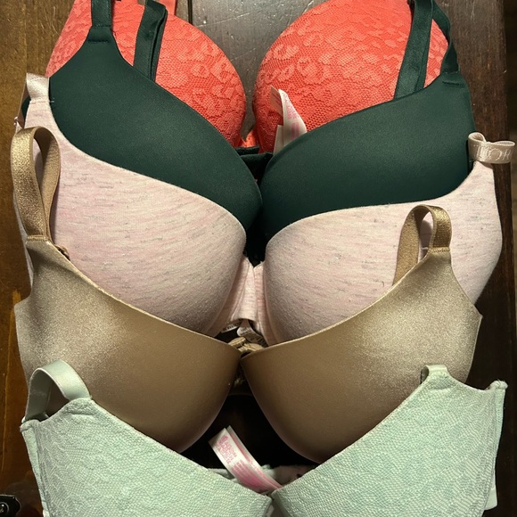 Victoria's Secret Bra Set - Green Pink Gold Mint